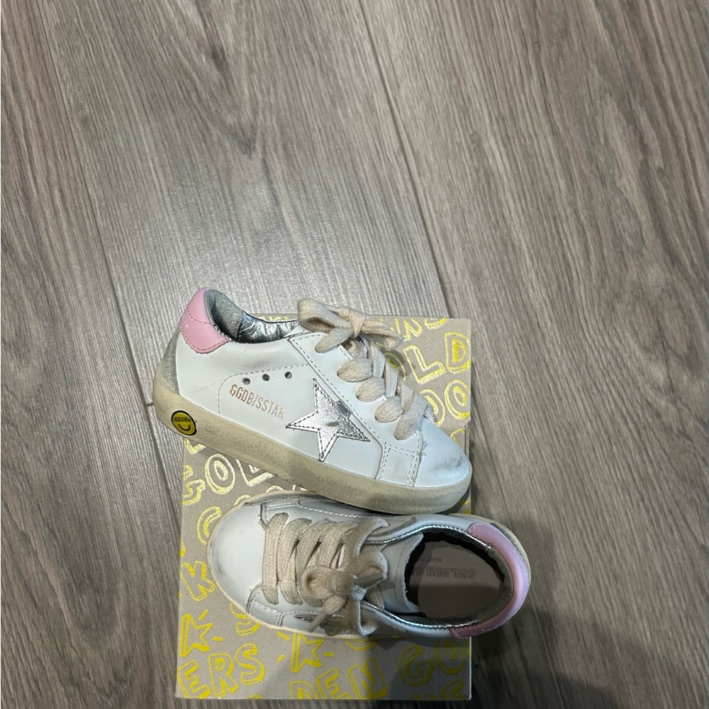 Golden Goose Kids Sneakers in White and Pink